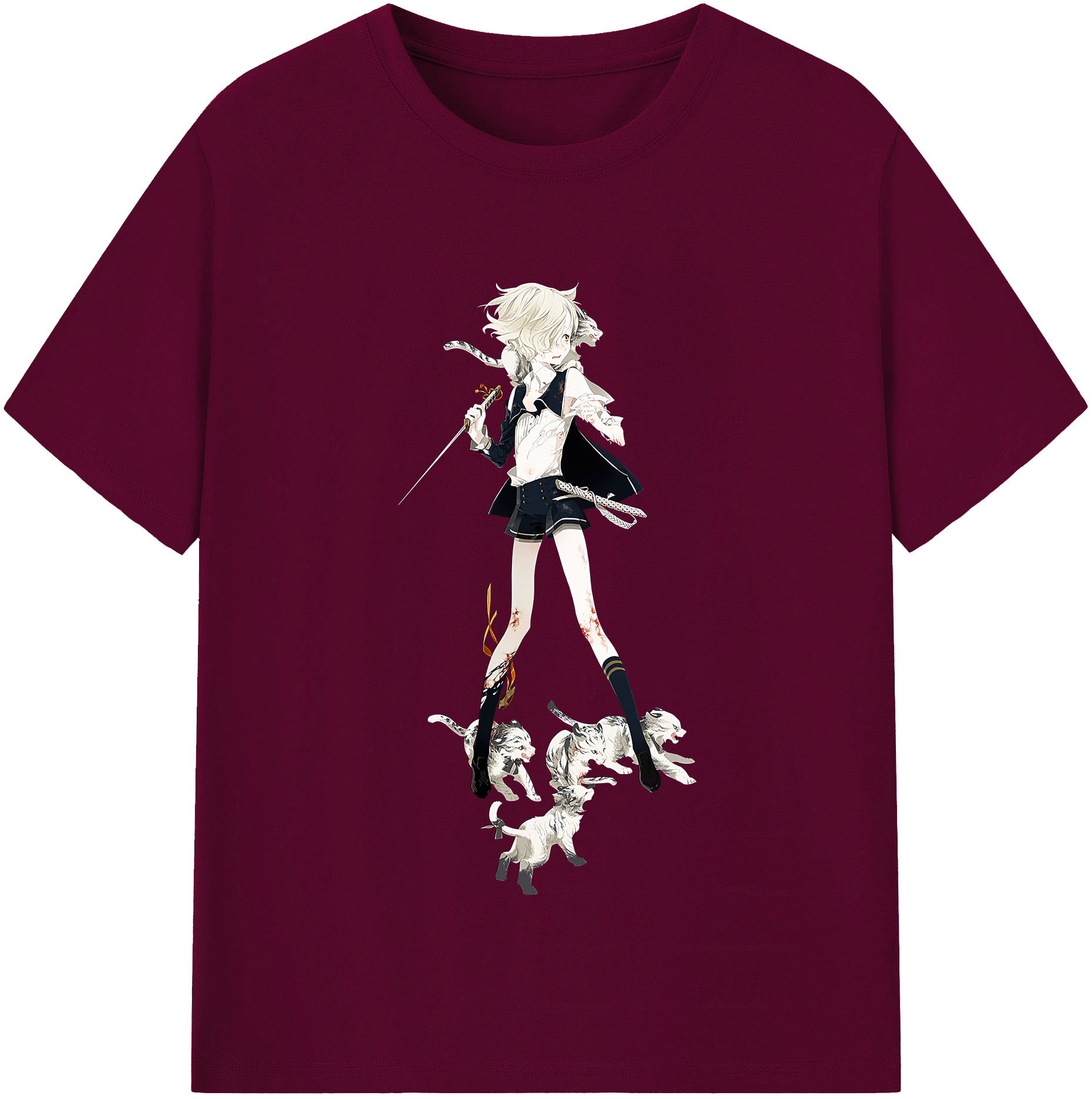 （画像用） 刀剣乱舞 Touken Ranbu レディースカジュアルプリントTシャツ（綿100％）